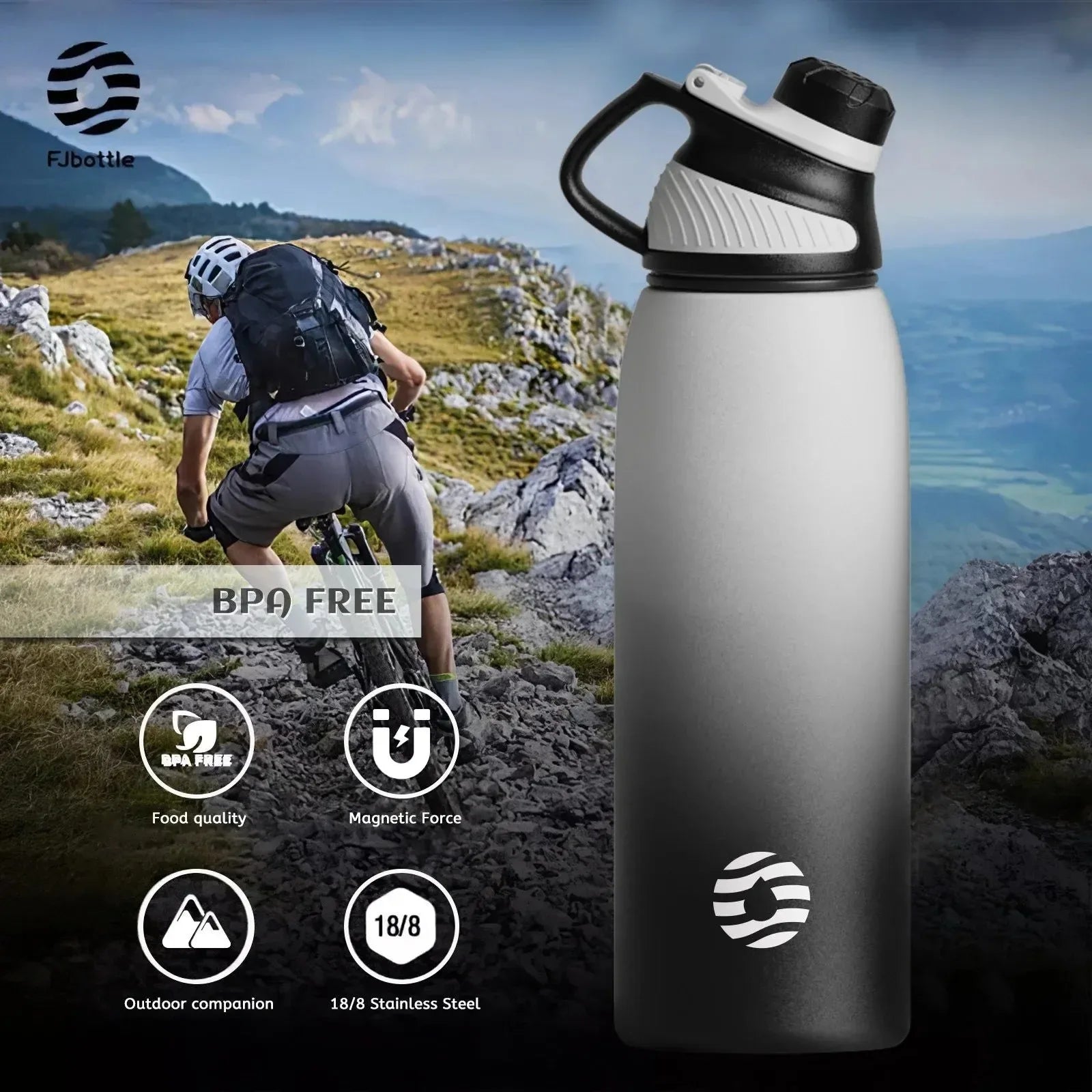 1500ml Stainless Steel Vacuum Flask | Magnetic Lid Insulated Water Bottle for Sports & Outdoor Use - Trekker Essentials