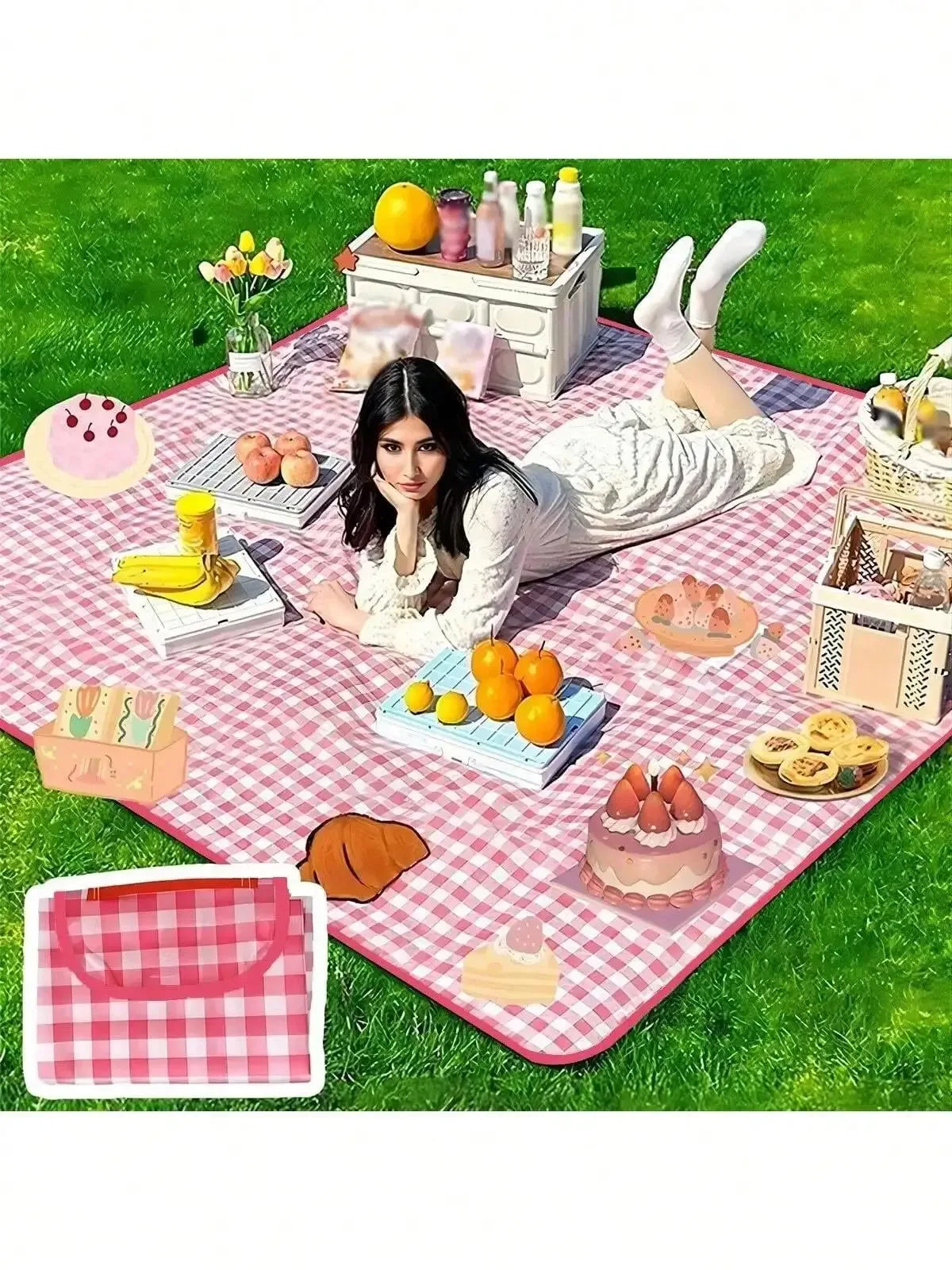 150x200cm Waterproof Picnic Mat – Sandproof Outdoor Blanket for Camping, Beach & Family Outings - Trekker Essentials