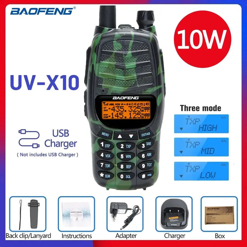 15W UV-5R Plus UHF/VHF Tri-Power Walkie Talkie - Trekker Essentials
