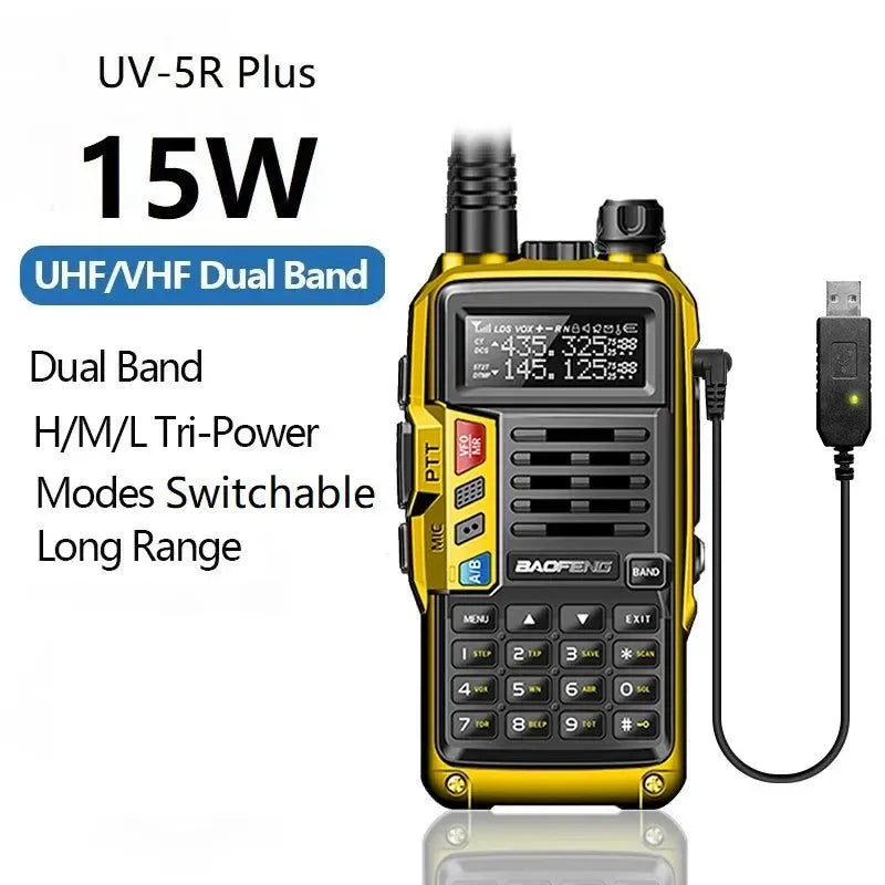 15W UV-5R Plus UHF/VHF Tri-Power Walkie Talkie - Trekker Essentials