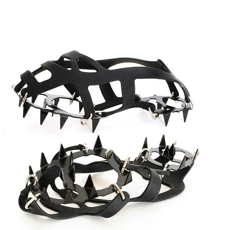 18-Teeth Anti-Slip Ice & Snow Grips – Boot Traction Cleats for Winter Safety - Trekker Essentials