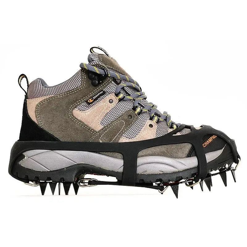 18-Teeth Anti-Slip Ice & Snow Grips – Boot Traction Cleats for Winter Safety - Trekker Essentials
