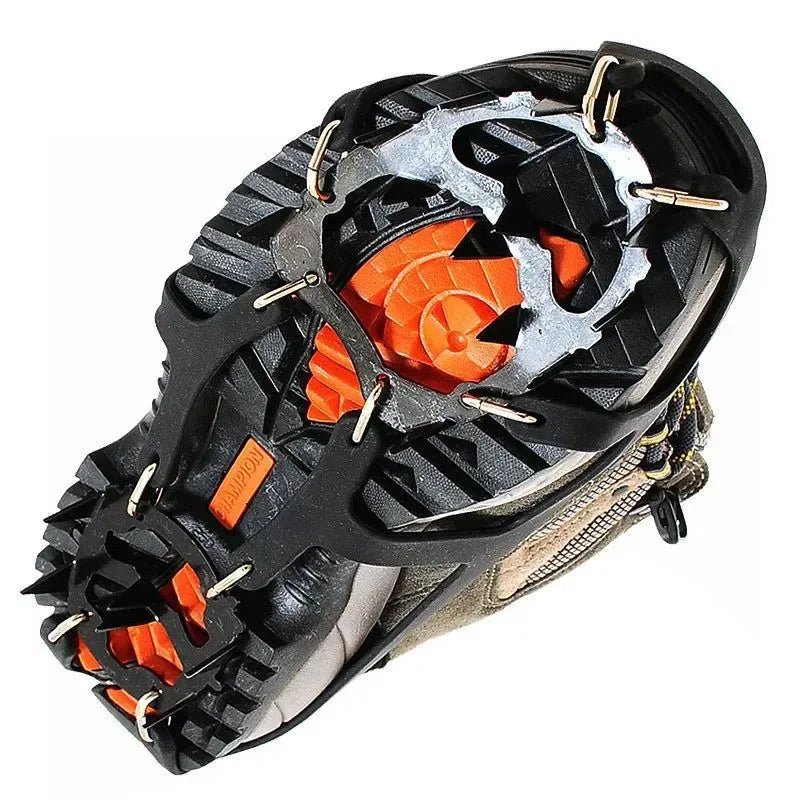 18-Teeth Anti-Slip Ice & Snow Grips – Boot Traction Cleats for Winter Safety - Trekker Essentials