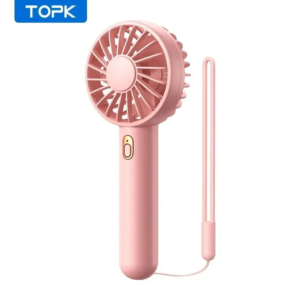 1800mAh Rechargeable Mini Portable Fan - USB Personal Handheld Electric Fan with 3 Speeds for Room, Camping, and Indoor Use - Trekker Essentials