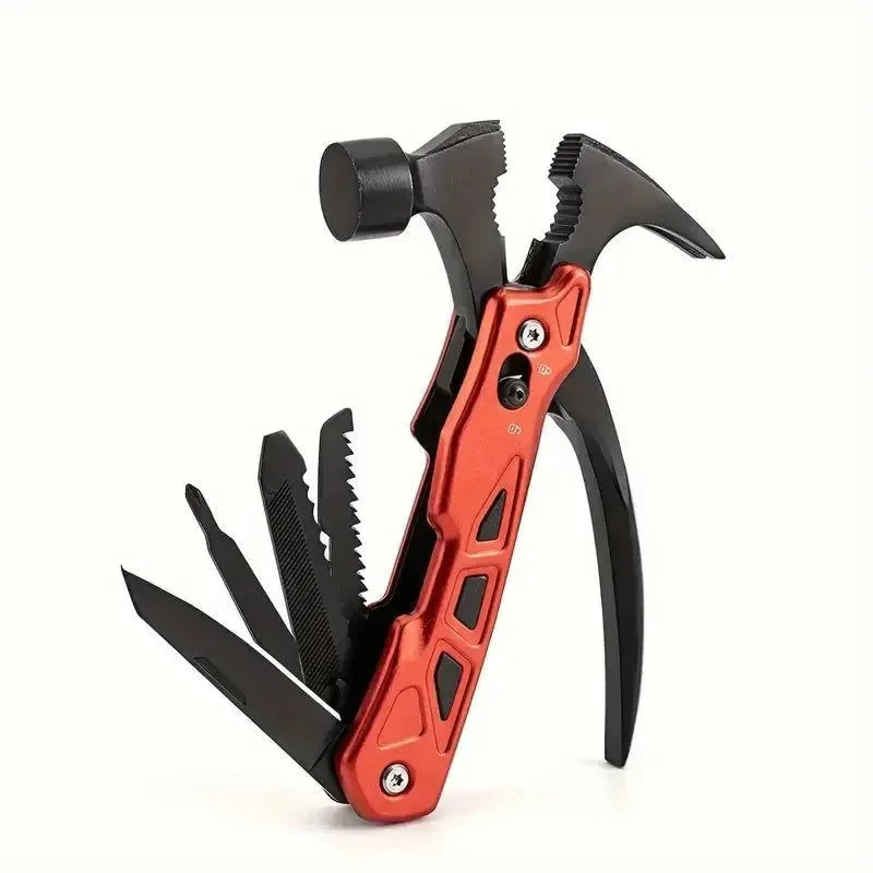 1PC Outdoor Multi-Function Claw Hammer Knife – Stainless Steel Survival Tool with Pliers, Camping Hammer, Nail Puller, and Emergency Rescue Tool - Trekker Essentials