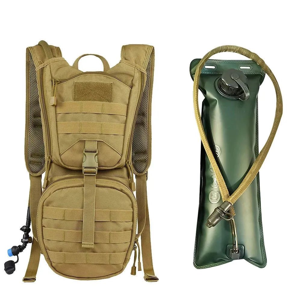 Trekker Essentials - 2 in 1 Tactical Molle Military Hydration Backpack with Water Bladder - Outdoor Cycling Mountaineer Wa...