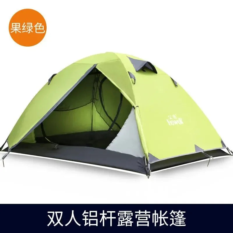 2 Person 4 Season Camping Tent, 210T 210D Aluminum Waterproof Hiking Tent, 2.65kg Ultralight - Trekker Essentials
