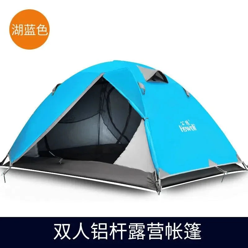 2 Person 4 Season Camping Tent, 210T 210D Aluminum Waterproof Hiking Tent, 2.65kg Ultralight - Trekker Essentials