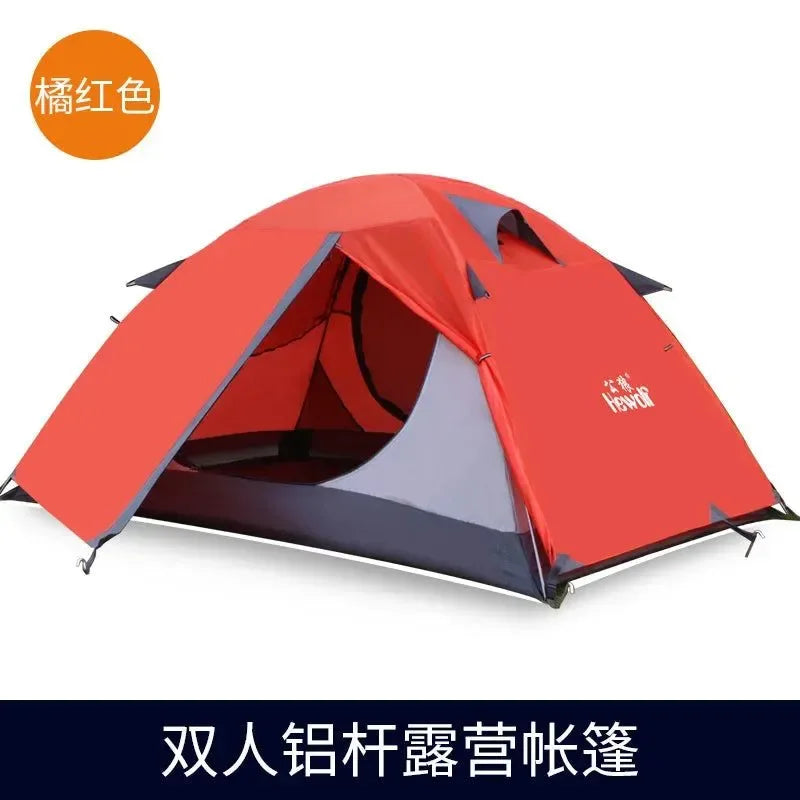 2 Person 4 Season Camping Tent, 210T 210D Aluminum Waterproof Hiking Tent, 2.65kg Ultralight - Trekker Essentials