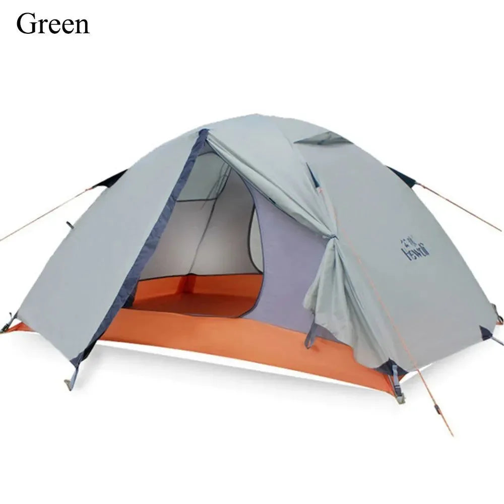 2 Person 4 Season Camping Tent, 210T 210D Aluminum Waterproof Hiking Tent, 2.65kg Ultralight - Trekker Essentials