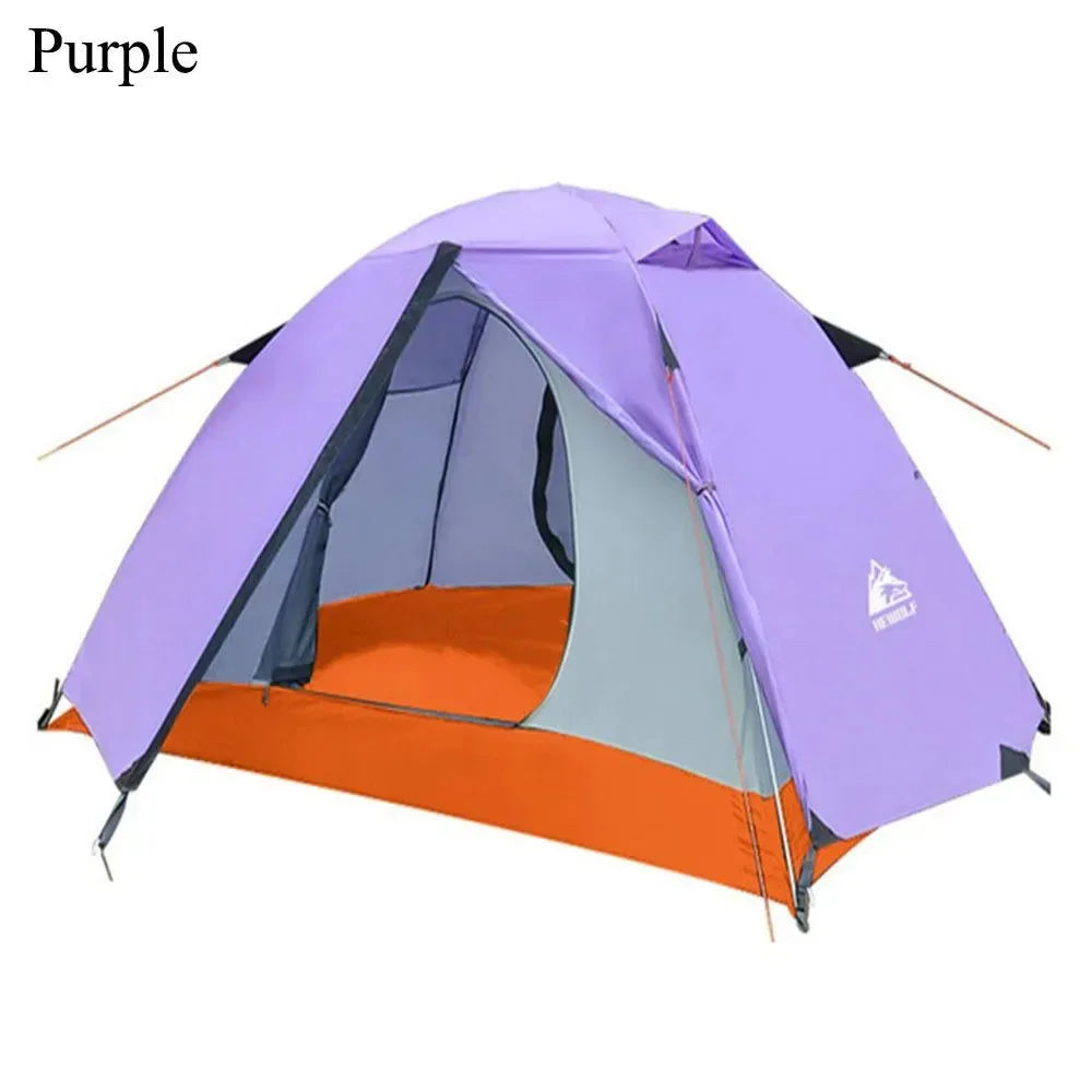 2 Person 4 Season Camping Tent, 210T 210D Aluminum Waterproof Hiking Tent, 2.65kg Ultralight - Trekker Essentials