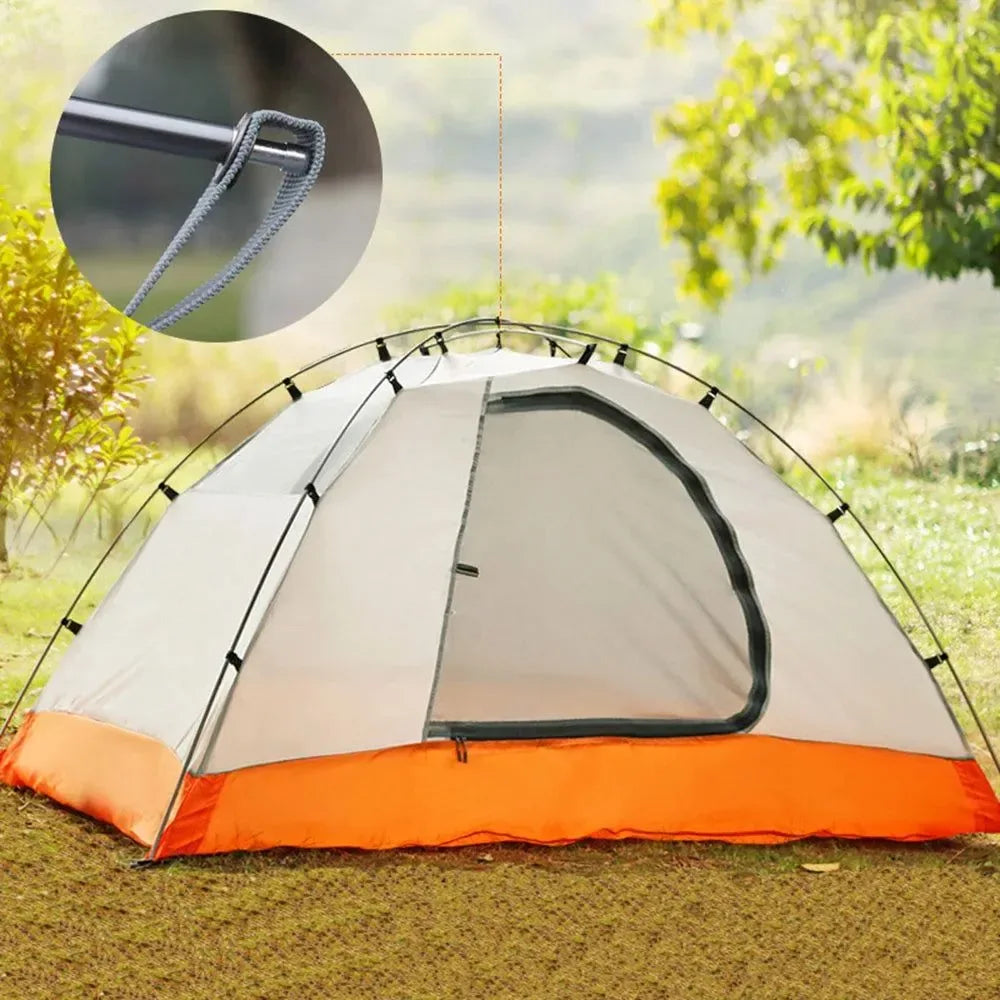 2 Person 4 Season Camping Tent, 210T 210D Aluminum Waterproof Hiking Tent, 2.65kg Ultralight - Trekker Essentials
