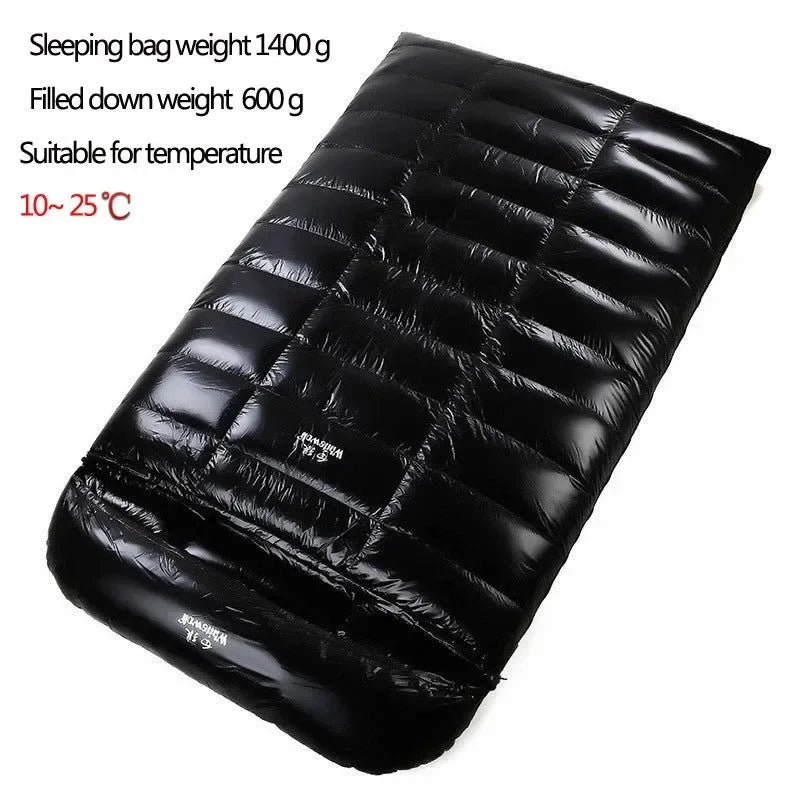 2-Person White Goose Down Filled Camping or Home Sleeping Bag - Thin and Suitable for Warm Weather - Trekker Essentials