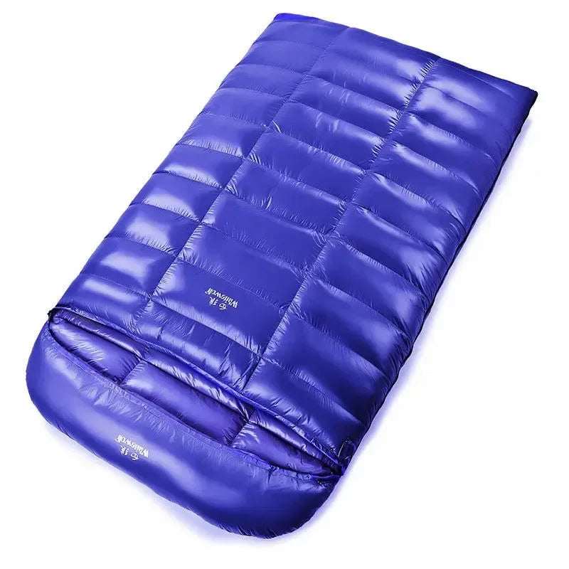 2-Person White Goose Down Filled Camping or Home Sleeping Bag - Thin and Suitable for Warm Weather - Trekker Essentials