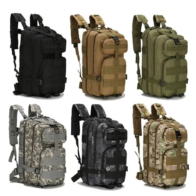 20-30L Camo Tactical Backpack - Waterproof Nylon Trekking, Fishing, and Hunting Bag for Outdoor Sports - Trekker Essentials