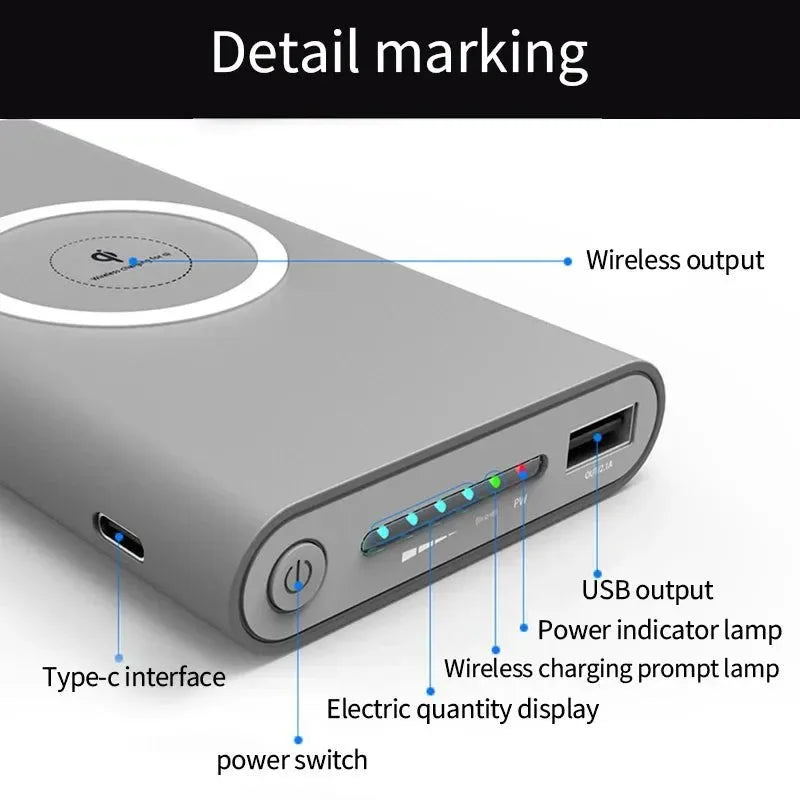 200000 MAh Two-Way Wireless Fast Charging Power Bank - Trekker Essentials