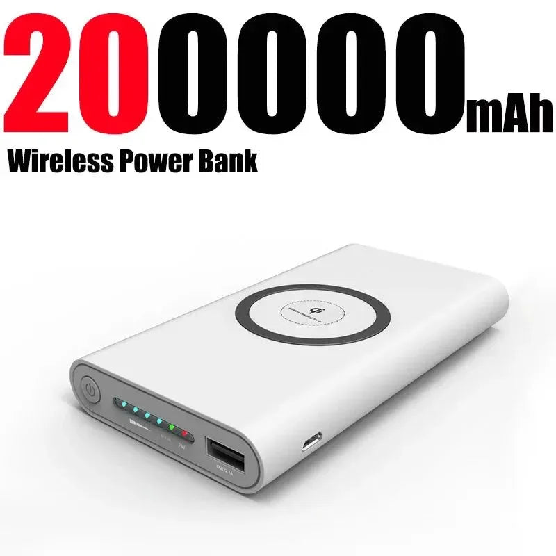 200000 MAh Two-Way Wireless Fast Charging Power Bank - Trekker Essentials