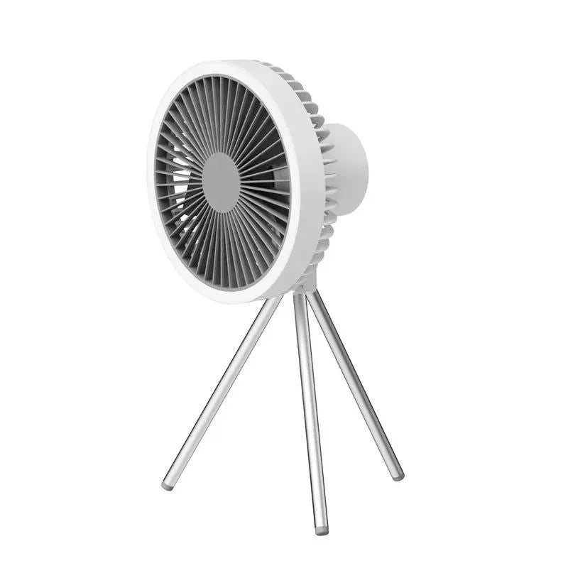 20000mAh Camping Fan Tent Lamp: Rechargeable USB Outdoor Ceiling Fan with LED Lamp - Trekker Essentials