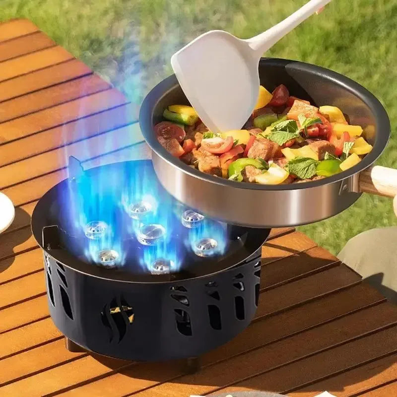 20000W Portable Camping Stove Burner - Strong Fire, Folding Hiking Picnic BBQ Cooking Equipment - Trekker Essentials