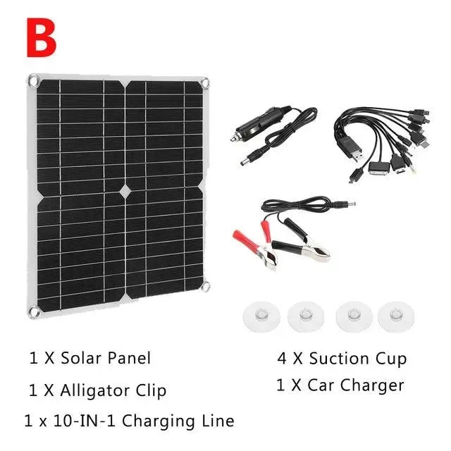 2000W Solar Panel Kit with Power Converter for RV, Boat, Cabin, Home, Camping - Trekker Essentials