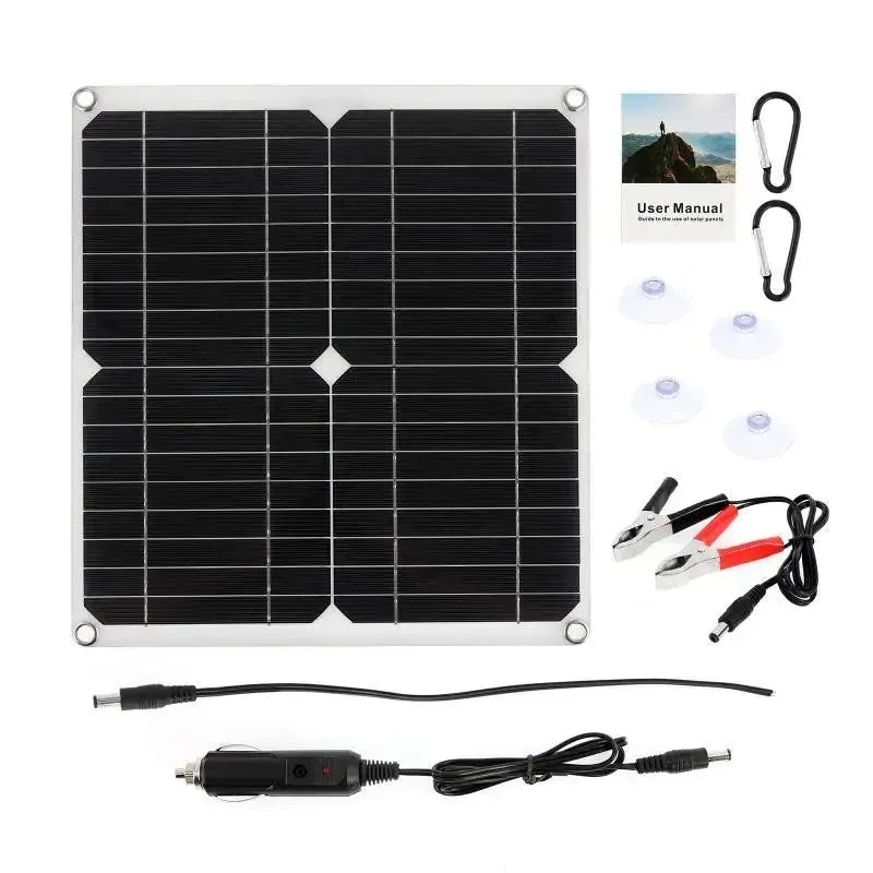 200W Solar Panel Kit With 60A Controller Portable 18V Solar Cell Power Charger for Phone Camping Hiking Car Boat RV Solar Plate - Trekker Essentials