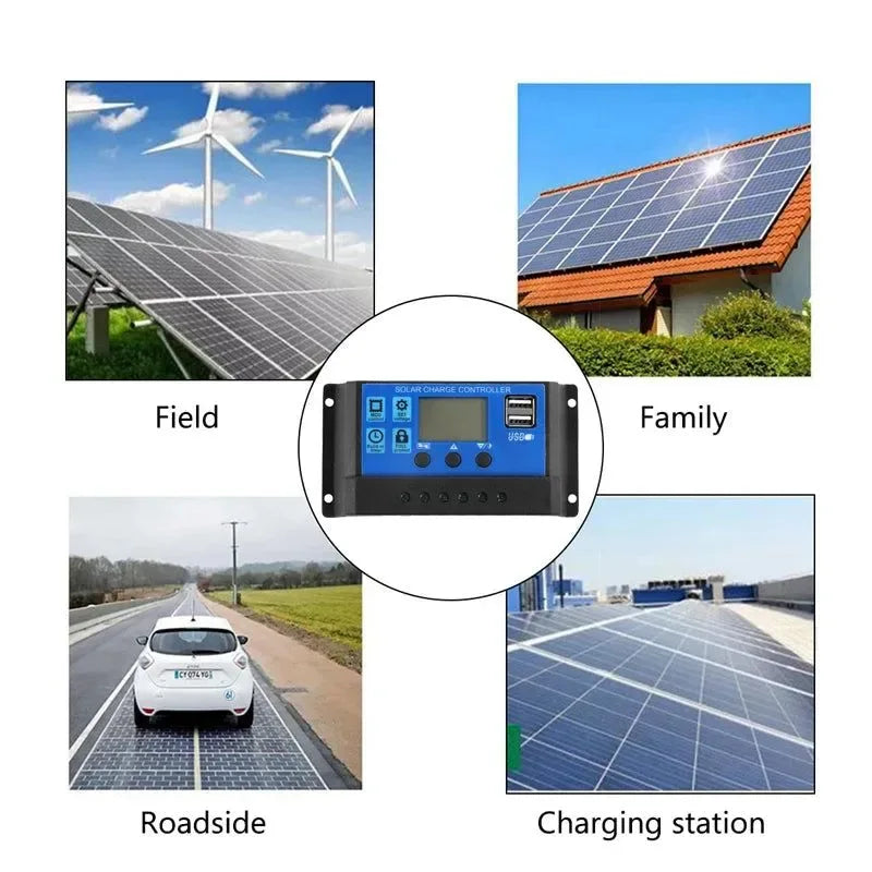 200W Solar Panel Kit With 60A Controller Portable 18V Solar Cell Power Charger for Phone Camping Hiking Car Boat RV Solar Plate - Trekker Essentials