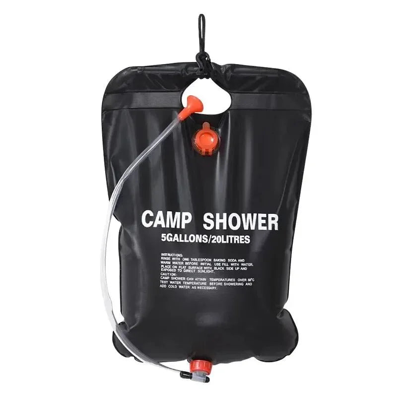 20L/40L Solar Heated Foldable Shower Bag for Camping & Outdoor Bathing - Trekker Essentials