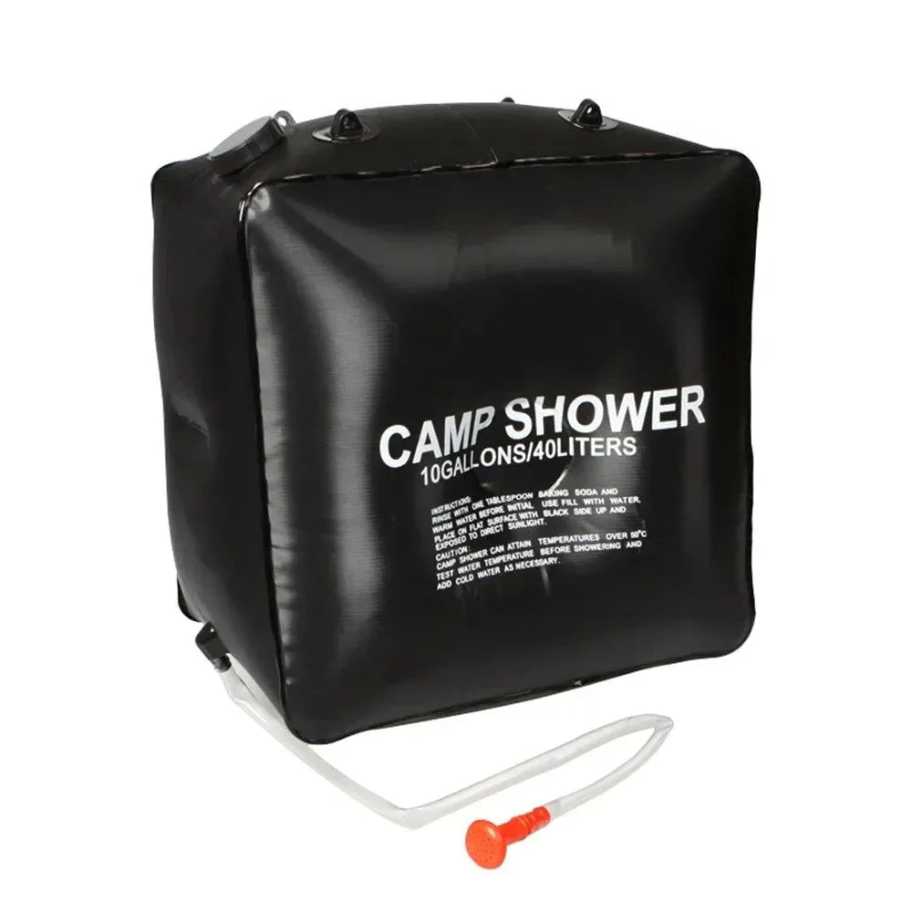 20L/40L Solar Shower Bag – Portable Camping Shower with Temperature Gauge - Trekker Essentials