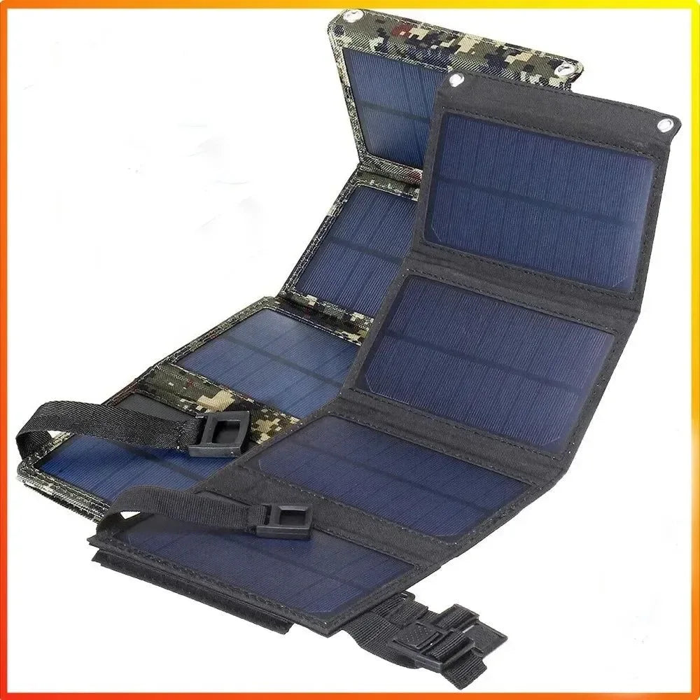 20W 5V Foldable USB Solar Panel Battery Charger for Camping and Hiking - Trekker Essentials