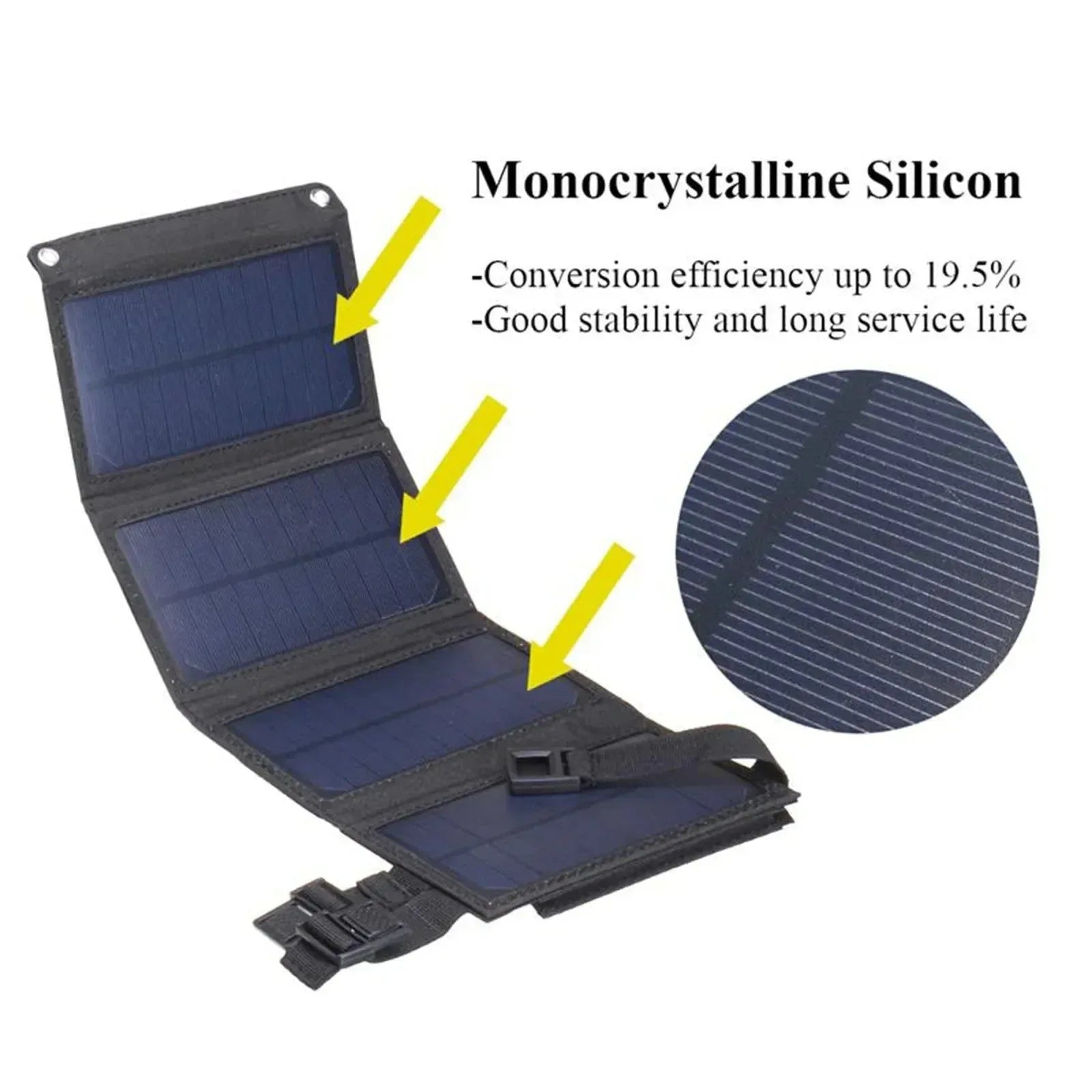 20W 5V Foldable USB Solar Panel Battery Charger for Camping and Hiking - Trekker Essentials