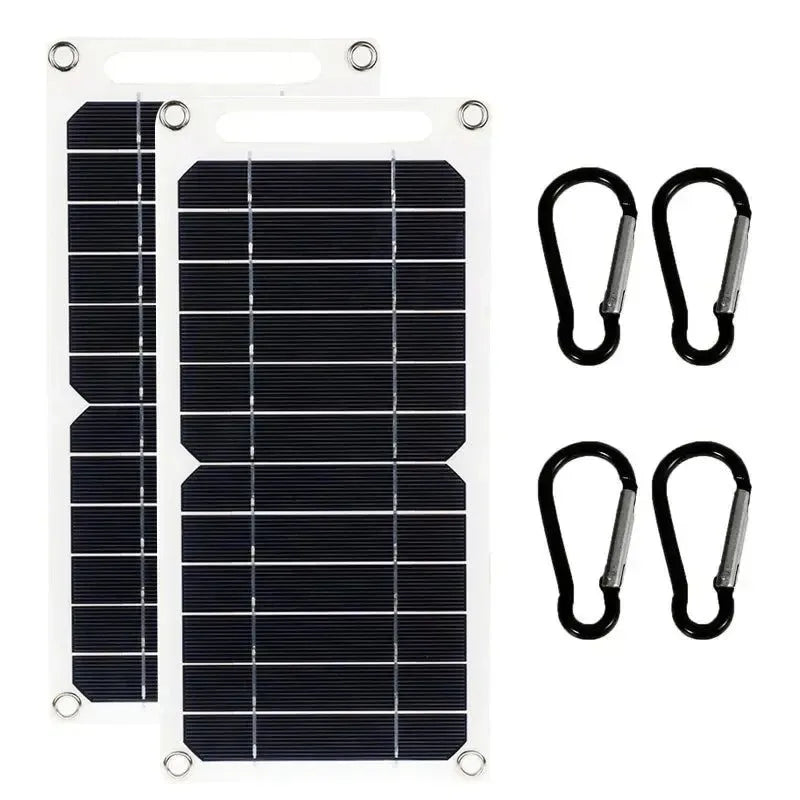 20W Solar Panel USB 5V Solar Cell Outdoor Hike Battery Charger System Solar Panel Kit Complete for Mobile Phone Power Bank Watch - Trekker Essentials
