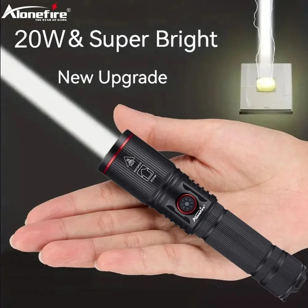 20W USB Rechargeable LED Flashlight - Versatile Outdoor Lighting - Trekker Essentials