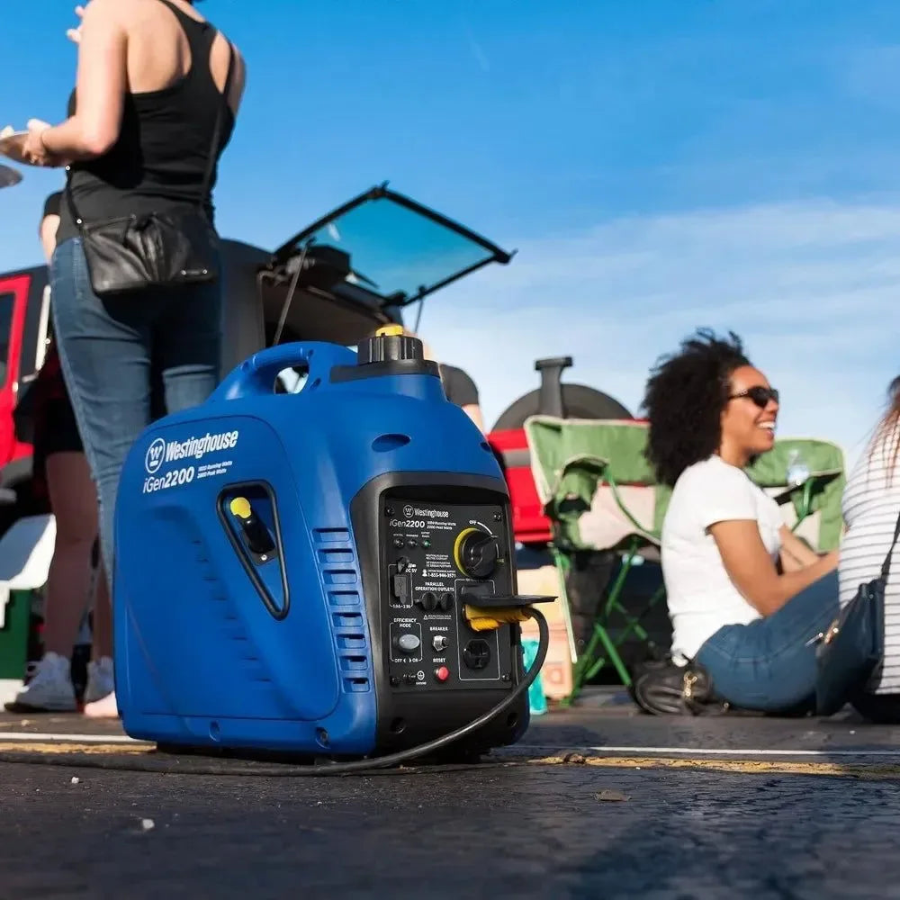 2200W Super Quiet & Lightweight Portable Inverter Generator – Gas Powered, Parallel Capable - Trekker Essentials