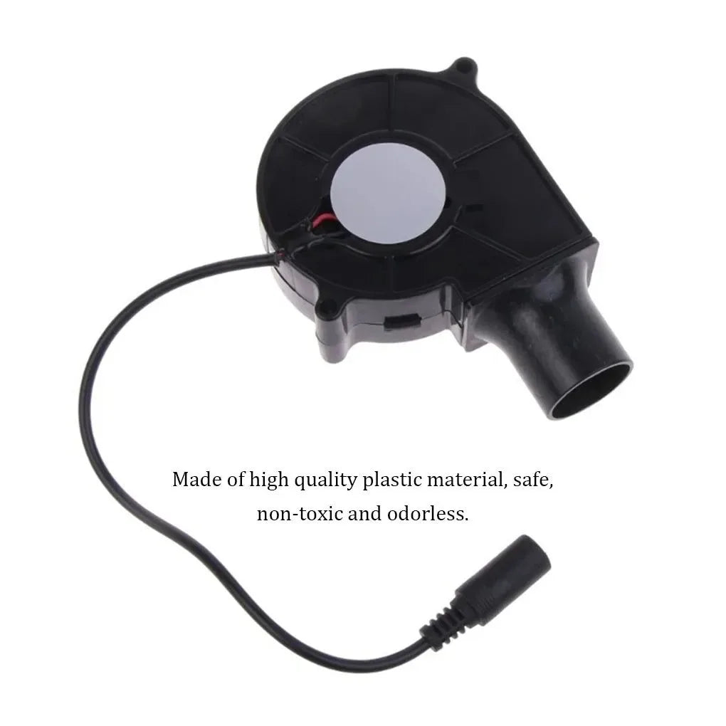 220V 7.5cm BBQ Fan Small with Air Collecting Adjustable Speed Handheld Barbecue Blower Wind Pipe for Outdoor Camping - Trekker Essentials