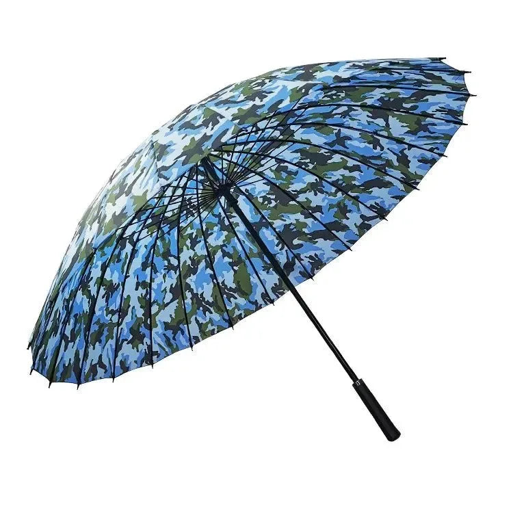 24-Bone Long Umbrella - Super Large Rainproof, Manual Straight Rod with Rainbow Colors - Trekker Essentials