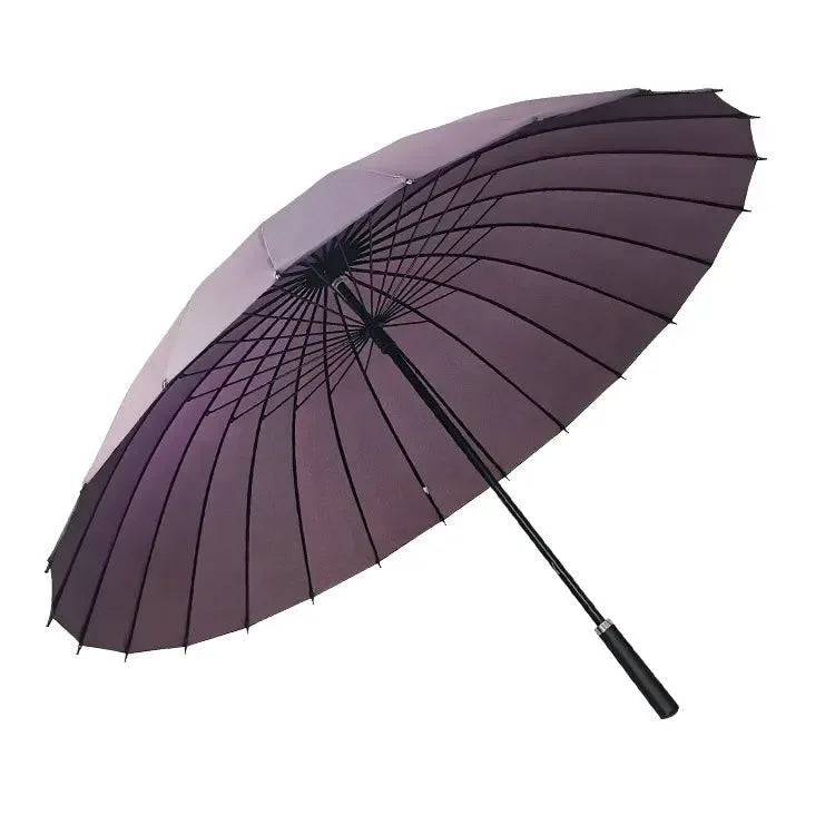 24-Bone Long Umbrella - Super Large Rainproof, Manual Straight Rod with Rainbow Colors - Trekker Essentials