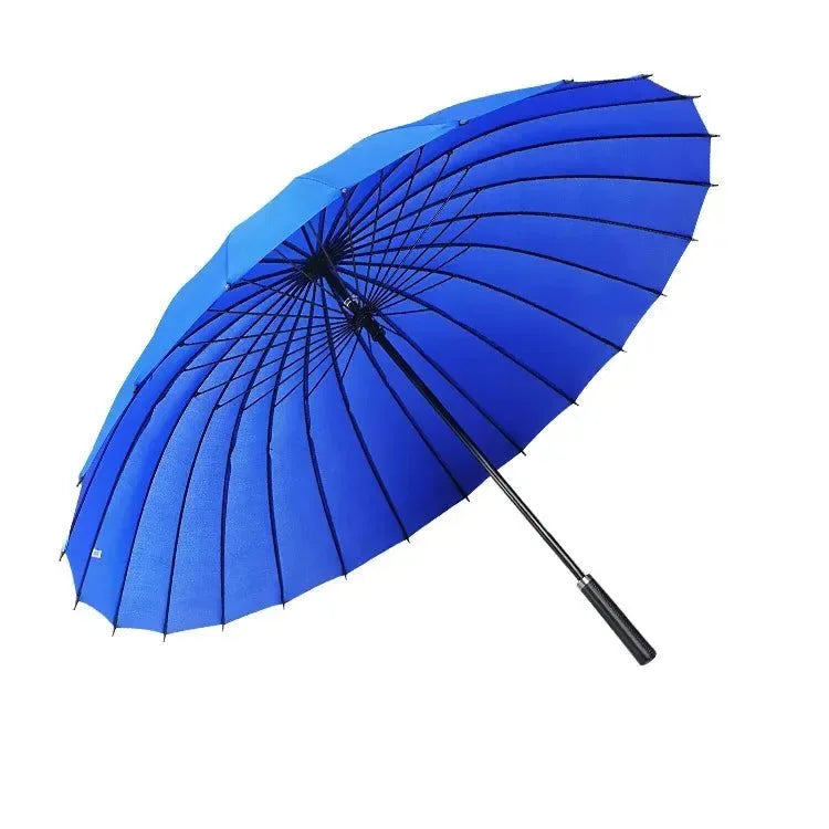 24-Bone Long Umbrella - Super Large Rainproof, Manual Straight Rod with Rainbow Colors - Trekker Essentials