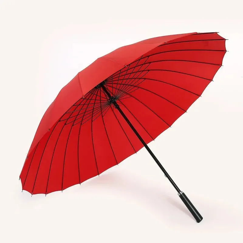 24-Bone Manual Long Umbrella - XL Retro Golf Umbrella, Anti-Storm and Sunscreen, Available in Multiple Colors - Trekker Essentials