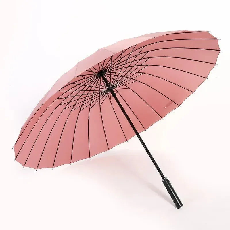 24-Bone Manual Long Umbrella - XL Retro Golf Umbrella, Anti-Storm and Sunscreen, Available in Multiple Colors - Trekker Essentials