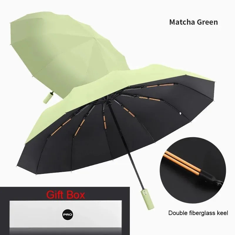 24-Bone Super Strong Umbrella - UV Protection, Sun and Rain Dual Use, with Gift Box and Two-Year Warranty - Trekker Essentials