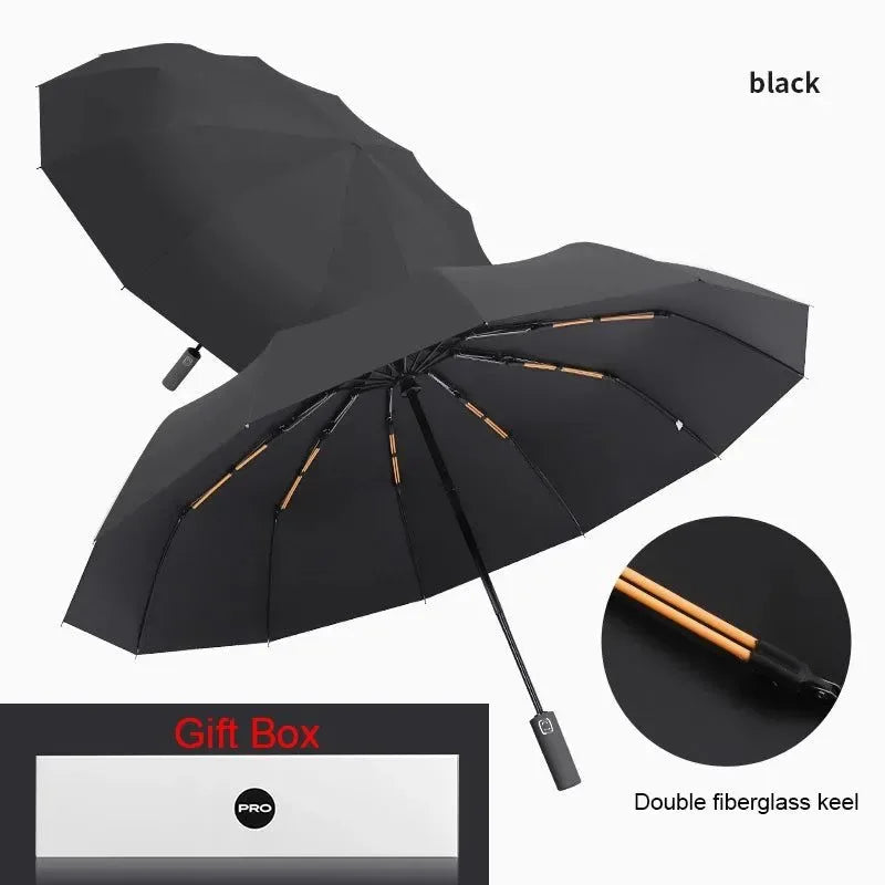 24-Bone Super Strong Umbrella - UV Protection, Sun and Rain Dual Use, with Gift Box and Two-Year Warranty - Trekker Essentials