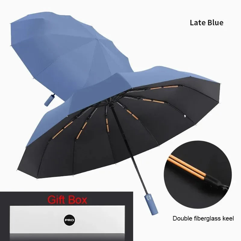 24-Bone Super Strong Umbrella - UV Protection, Sun and Rain Dual Use, with Gift Box and Two-Year Warranty - Trekker Essentials