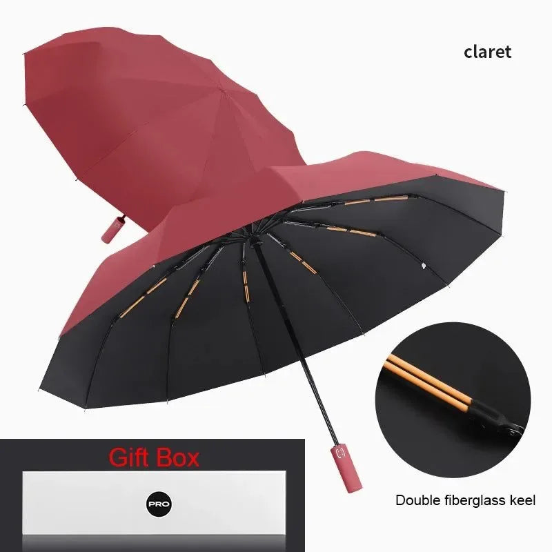 24-Bone Super Strong Umbrella - UV Protection, Sun and Rain Dual Use, with Gift Box and Two-Year Warranty - Trekker Essentials