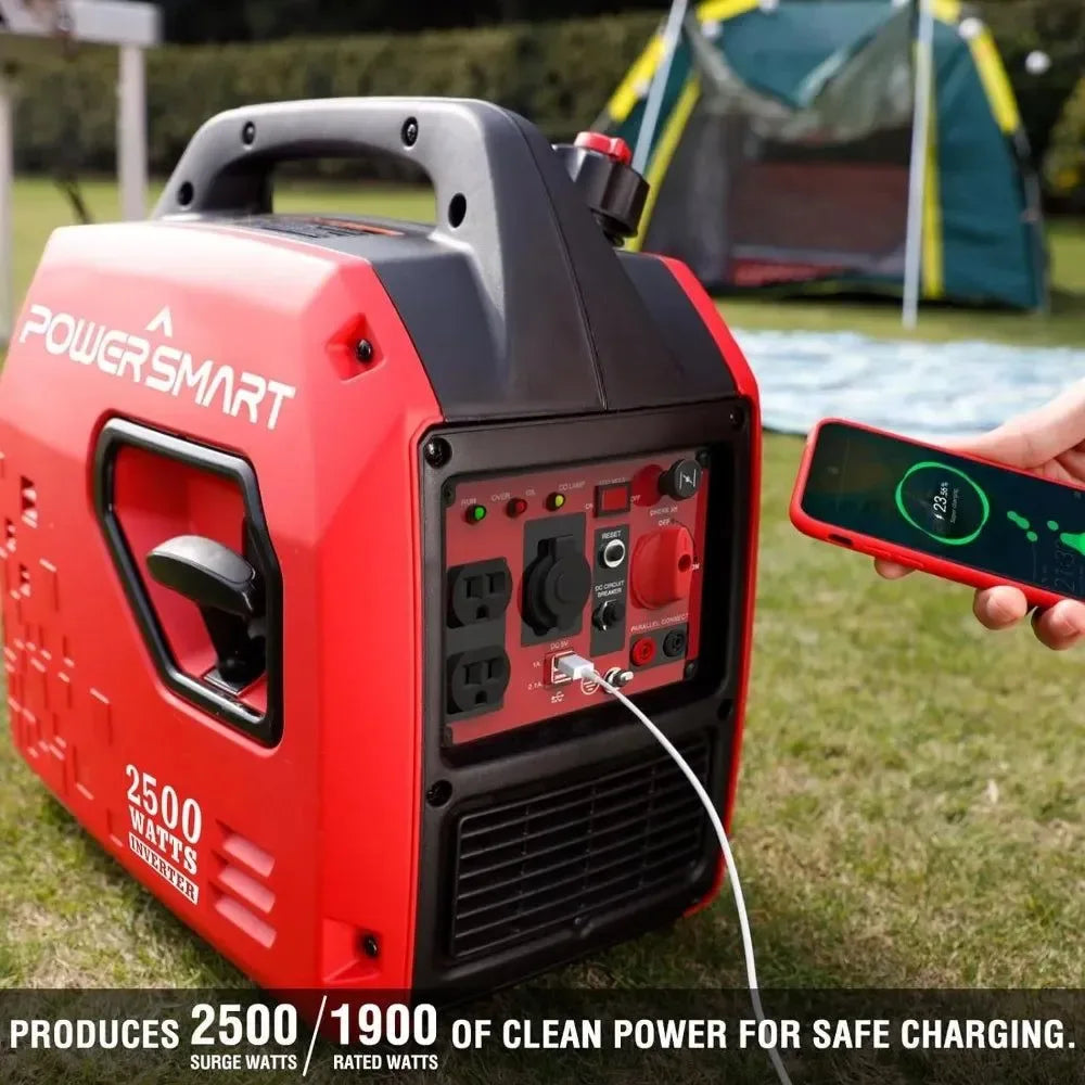 2500-Watt Super Quiet Portable Inverter Generator – Lightweight, High Fuel-Efficiency - Trekker Essentials