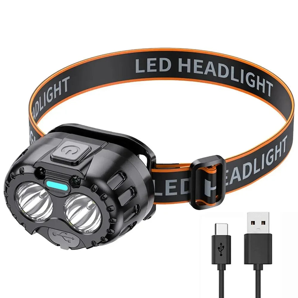 250LM LED Headlamp – IPX4 Waterproof Rechargeable Headlight for Camping, Hiking & Fishing (500mAh Battery, XPE LED, Adjustable Strap) - Trekker Essentials