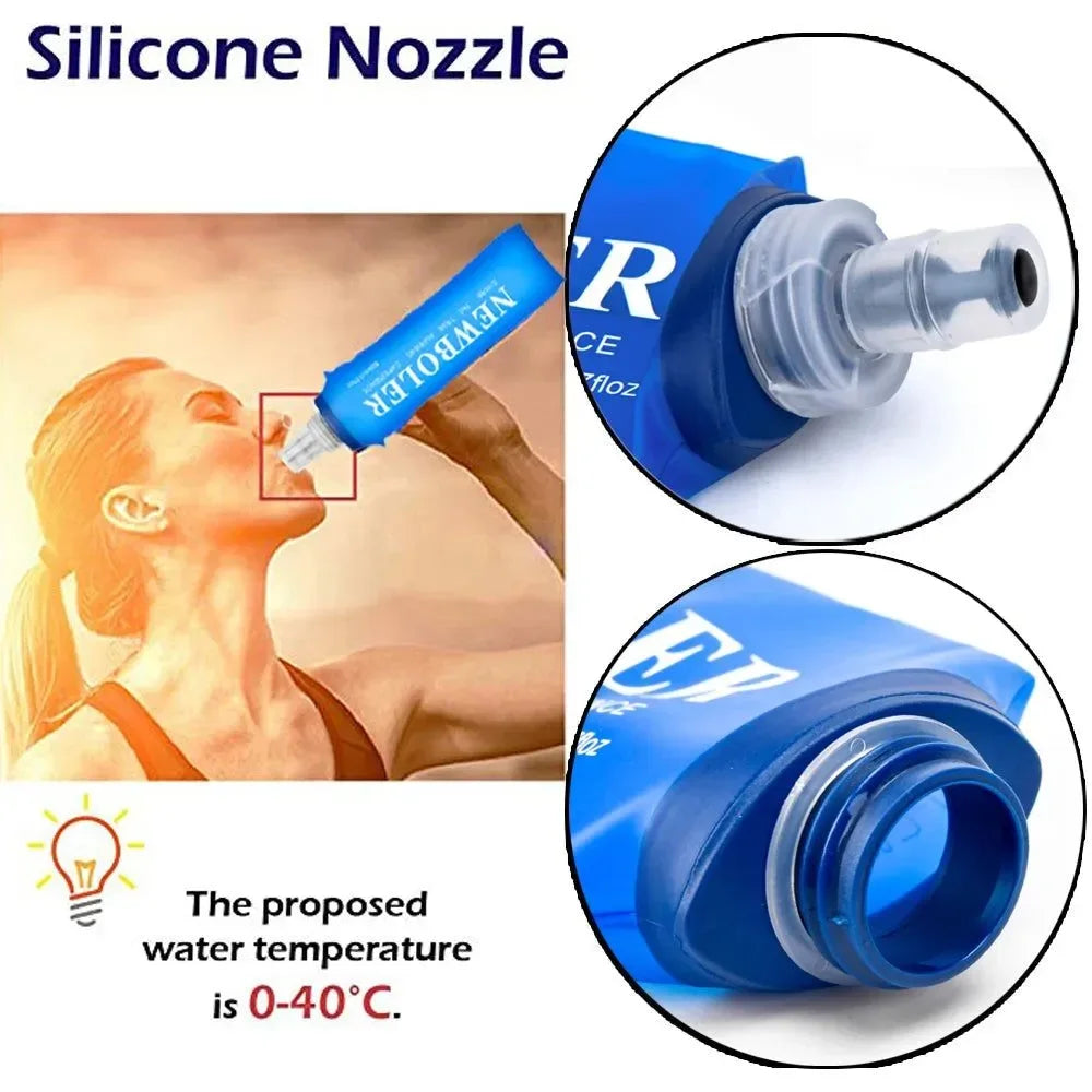 250ml 500ml Water Bottle TPU Folding Soft Flask Sport Water Bottle Water Bag Collapsible Water Bottle Running Camping Hiking - Trekker Essentials