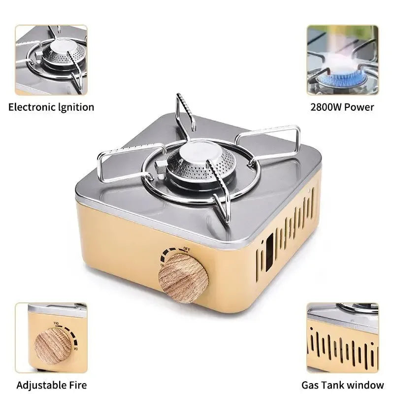 2800W Camping Gas Stove – Portable High-Power Butane Burner for Outdoor Cooking - Trekker Essentials