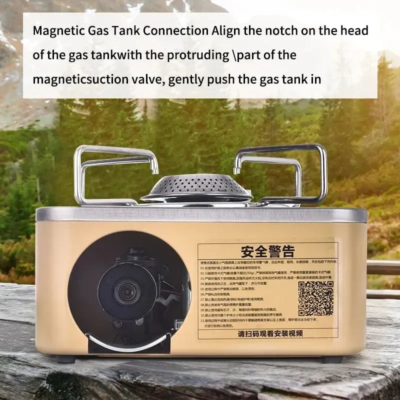 2800W Camping Gas Stove – Portable High-Power Butane Burner for Outdoor Cooking - Trekker Essentials