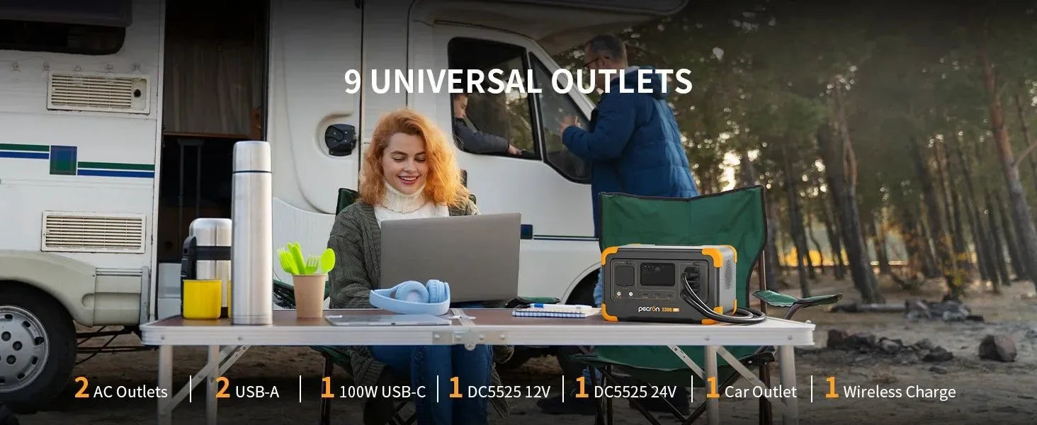 288Wh Solar Power Station with 100W Panel - 600W Pure Sine Wave Portable Generator for Camping & Emergencies - Trekker Essentials