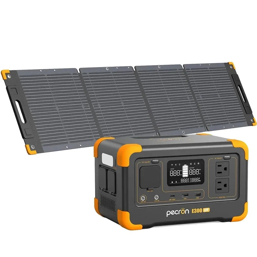 288Wh Solar Power Station with 100W Panel - 600W Pure Sine Wave Portable Generator for Camping & Emergencies - Trekker Essentials